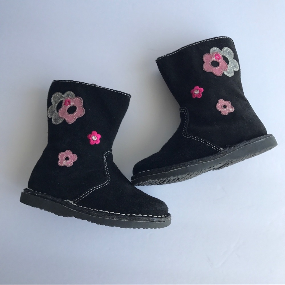 L.A. Underground Black Suede Toddler Boots
